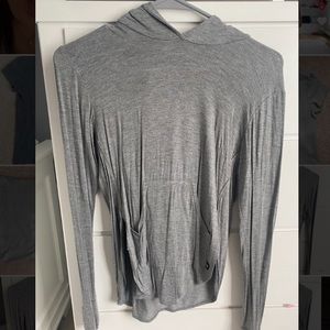Cute grey long sleeve with hood
